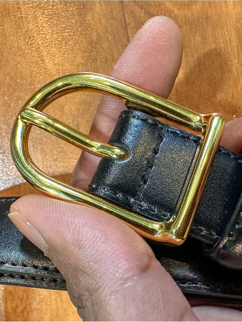 SuitSupply Black Leather Belt 38